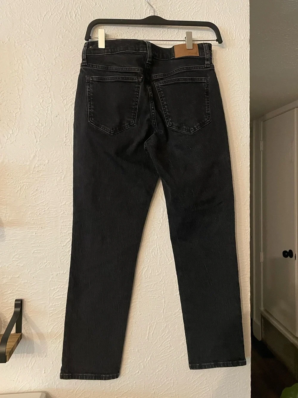Madewell The Mid Rise Perfect Vintage Jean Black Straight Leg Size 27